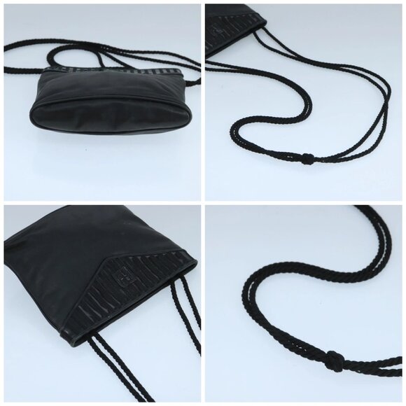 FENDI Shoulder Bag Leather Black Auth ti2515 - Picture 16 of 16